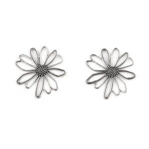 Silver Flower Earrings